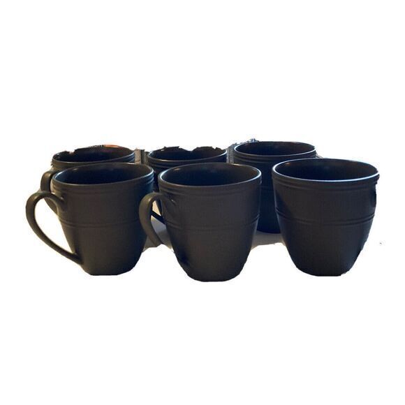 Kate Spade‎ New York Mug Fair Harbor Bittersweet Brown Lenox 10 OZ Set Of 6 - Picture 1 of 8